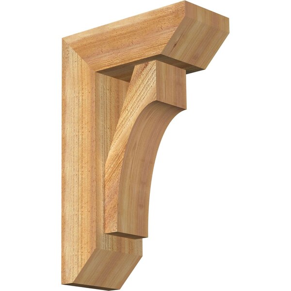 Ekena Millwork Westlake Slat Rough Sawn Bracket w/ Offset Brace, Western Red Cedar, 6"W x 14"D x 22"H BKT0604X14X22WTL06RWR - main